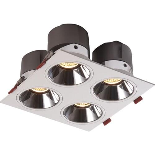 Dimmable CREE COB Downlight 110V 220V LED spotlight 28W 48W Square Ceiling grid Lamp Supermarket and Shopping Mall Lighting