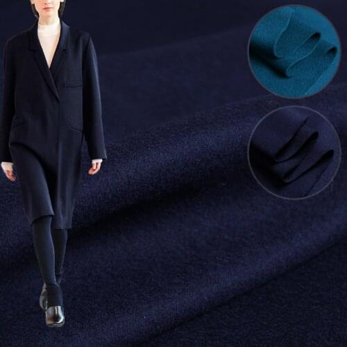 Red Raspberry Double-Side Deck Thicken Elastic Kitted Wool Garment Materials Women Coat DIY Sewing Fabrics Tailor Freeshipping