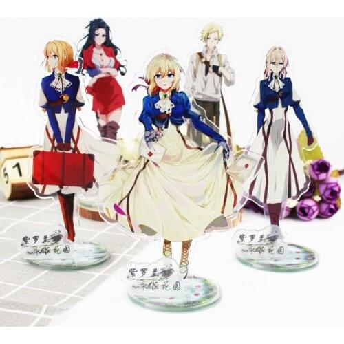 Violet Evergarden Anime Figure Acrylic Stand Model Toys Cosplay Lovely Anime Girls Decoration Action Figures DIY Collectible Toy