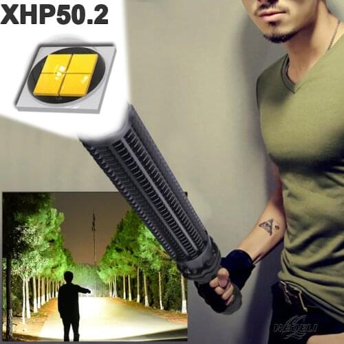 Super XHP50 Flshlight Telescopic Baton Police Baton Defense Torch Hunting Police Flashlight 36W T6 LED Flashlight Mace Baseball