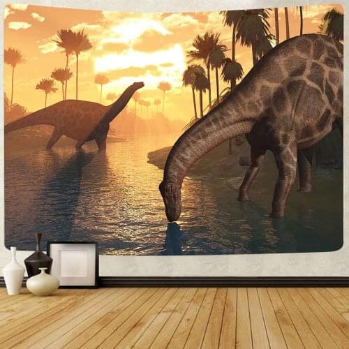Simsant Dinosaur Tapestry Wild Anicient Animals Wall Art Wall Hanging Tapestries for Living Room Home Dorm Decor