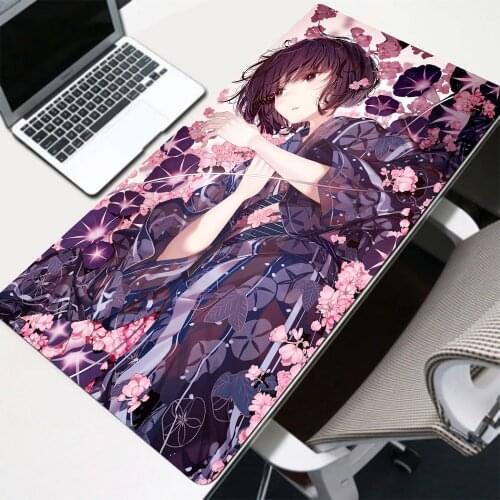 Laptop Gamer Anime Mouse Pad Rgb with USB Hub 4 Interfaces Game Pad for Mouse and Keyboard Full Gamer Computer Anime Carpet Rug