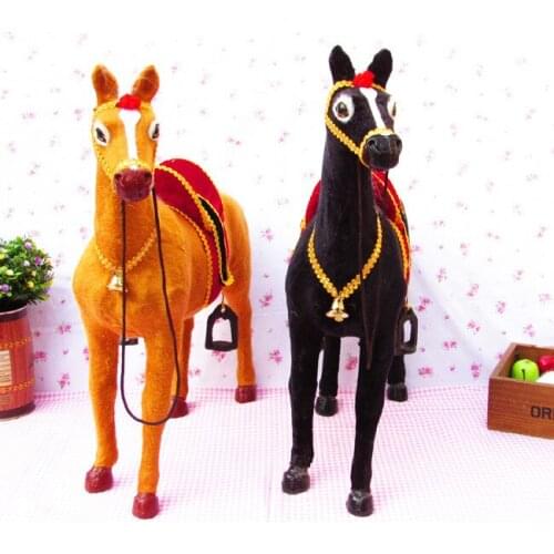 Toy 43x42cm Simulation animal horse toy scene layout polyethylene & furs resin handicraft,ornaments decoration baby toy d358