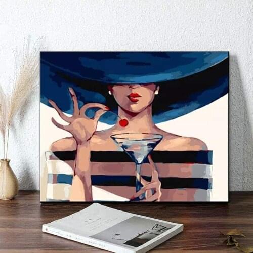 Canvas Interesting Abstract Painting Women Canvas Painting Posters Prints Personality Wall Art Pictures for Living Room Decor