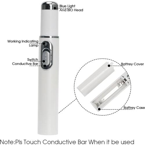 2019Acne Laser Pen Portable Wrinkle Removal Machine Durable Soft Scar Removal Device Blue Light Therapy Pen Face Skin Care DFDF