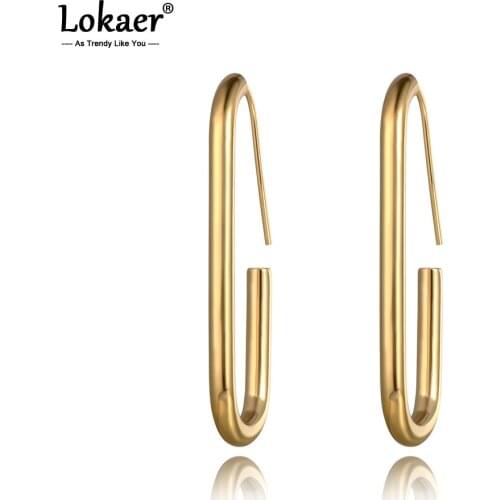 Lokaer Original Design Stainless Steel Bohemia Geometry Earrings For Women Trendy Hiphop/Rock Party Earrings Jewelry E20240