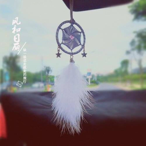 Dream Catcher Car Accessory Interior For Girls Feather Car Mirror Hanging Pendant In Auto Ethnic Home Decor Lucky Car Ornaments