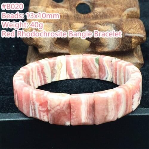 Top Natural Red Rhodochrosite Stone Bracelet Jewelry For Women Lady Men Wealth Luck Gift Beads Gemstone Stretch Bangle AAAAAA