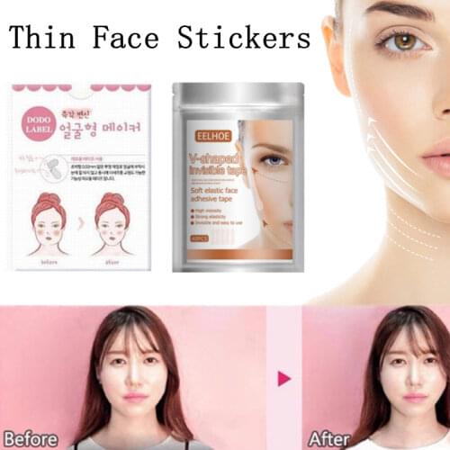 40pcs /Box Invisible Woman Thin Face Stickers Face Facial Line Wrinkle Sagging Skin V-Shape Chin Lifting Patch