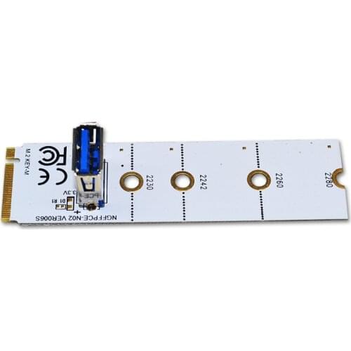 NGFF to PCI-E Riser Card M2 Slot to PCIe Expansion Card USB 3.0 Extender Adapter for Graphics Card for BTC Miner Antminer Mining
