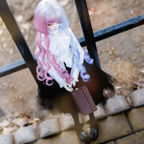 New Style 1/3 1/4 1/6 Bjd Wig High Temperature Long Fashion Wavy Colorful Wire Bjd Wig SD For BJD Doll