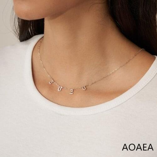 Custom Letter Necklace Year Necklace Old English Name Necklace Birthday Gift for Her Anniversary Gift Baby Girl Gift