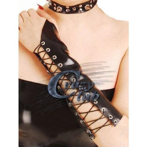 Crazy club_New arrival Fingerless gloves latex adult glove glove-style wrist hand Knitting woman glove Sexual Sale free shipping