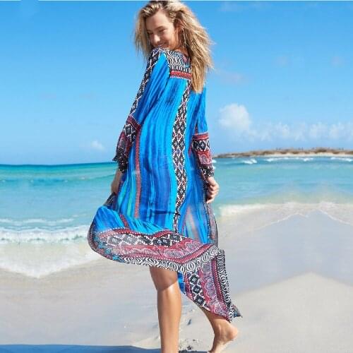Beach Cover up Kaftans Sarong Bathing Suit Cover ups Beach Pareos Swimsuit Cover-ups Womens Swim Wear Beach Tunic Q1179
