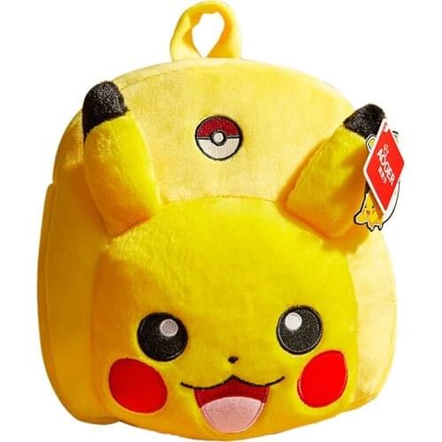 Pokemon toy Pikachu plush backpack children cartoon plush backpack mini kindergarten backpack gift