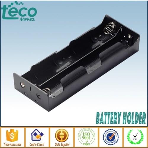 Spring Loaded Black Plastic Storage Box Wired 6 D Battery Case Holder TBH-D-6A-W