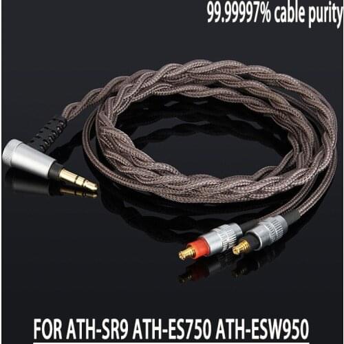 OCC silver plated Upgrade Audio Cable audio technica VOOR ATH-MSR7b headphones For ATH-SR9 ES750 ESW950 A2DC replace Cable