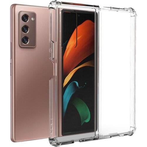 Transparent Phone Case For Samsung Galaxy Z Fold 3 2 5G Front Back Protective Cover Hard Clear Bumper Shell Z Fold3 Accessories