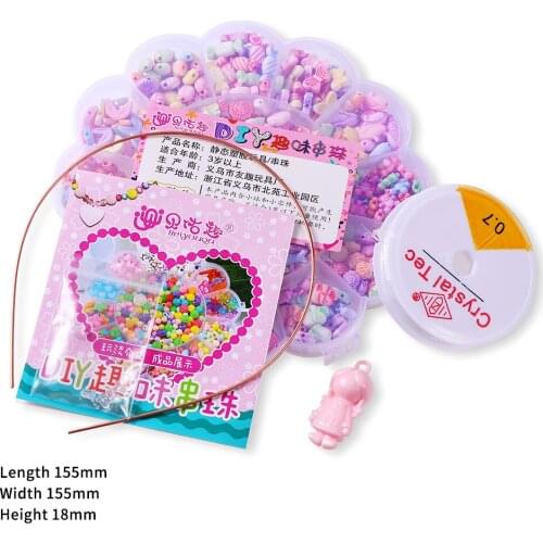 Various Colorful Beads Set Box Children Star/butterfly Beaded Diy Bracelet Necklace Jewelry Accessories