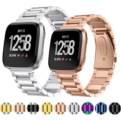 Strap for fitbit versa 2 band Smartwatch Metal stainless steel replacment Belt Bracelet correa versa 2 strap accessories