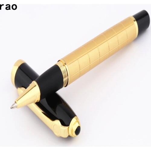 Luxury High quality 701 Golden Line School office Medium Nib Rollerball Pen New supplies Writing ink pen stationery
