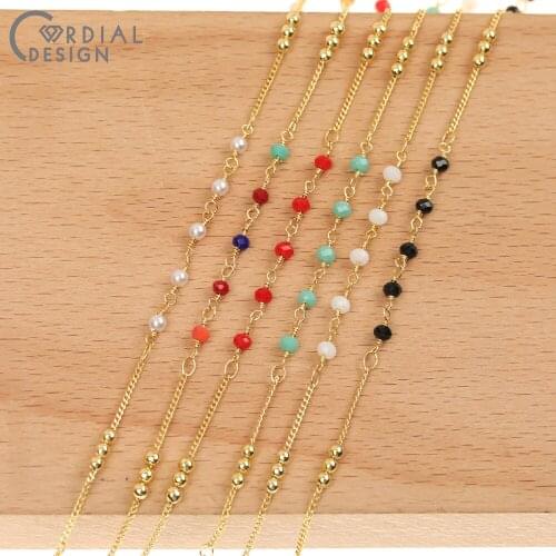 Cordial Design Jewelry Accessories/Hand Made/Crystal Chain/Imitation Pearl/Jewelry Findings & Component/Copper Chain/DIY Making