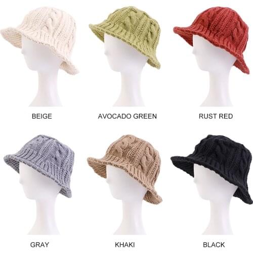 New Knitted Fisherman Hat Personality Handmade Cloche Hat Autumn Winter Panama Hat Unisex Warm Versatile Soft Headcover