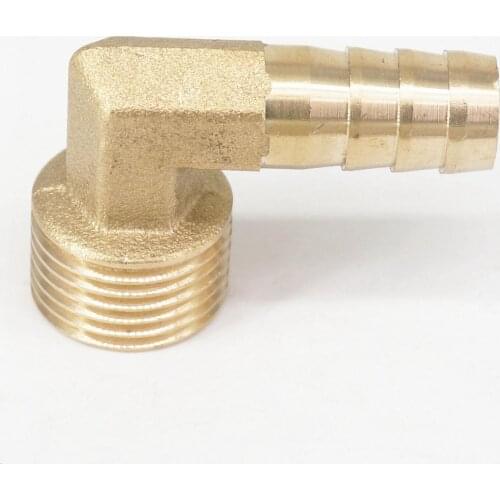 Hose Barbed I/D 12mm x 1/2" BSP Male Thread Elbow Brass Coupler Splicer Connector Fitting for Fuel Gas Water