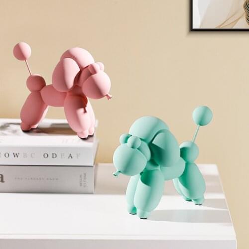 The Balloon Dog Statue Home Office Shop Desktop Decoration Cartoon Ornaments Gift for Kids Friends Figuras Decorativas Craft