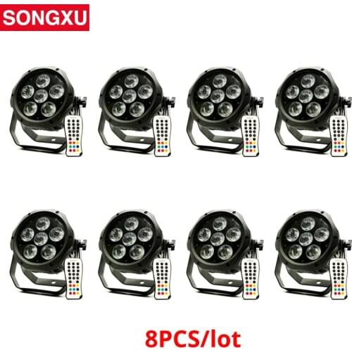 6x18W RGBAW 5in1 Waterproof IP65 High Brightness Battery LED Par Can Light with Wireless DMX for Concert Wedding 8pcs/SX-G3035A