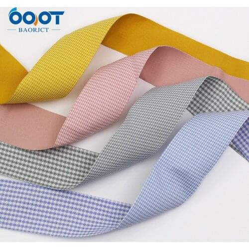 L-20918-993,1-1/2‘’5yards Checkered Double sided pattern Cloth Ribbon Diy Handmade Bow RibbonCloth material webbing