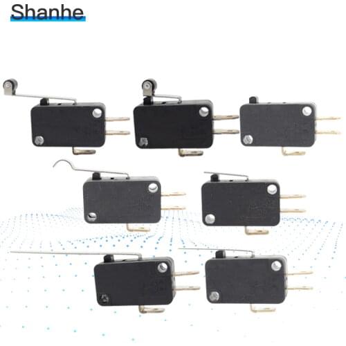 V-15 V-151 V-152 V-153 V-154 V-155 V-156-1C25 Micro Switch 16A 250VAC momentary Travel Limit Switch 1NO1NC lever roller