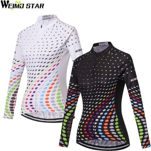WEIMOSTAR Womens Long Sleeve Cycling Jerseys Cycling clothing bicycle jersey Team bike bicycle Cycling jersey Shirt Tops S-XXXL