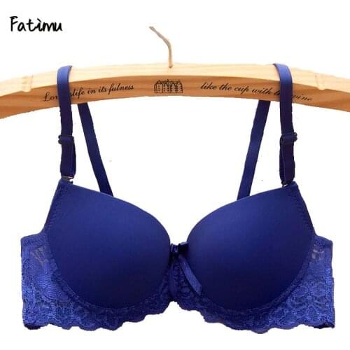 Fatimu Hot Women Sexy Underwire Padded Up Embroidery Lace Bra 32-36B Brassiere Sexy Push Up Bras for Women Underwear Gather