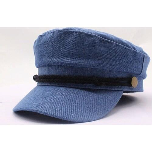 Winter cowboy octagonal hats for women flat military baseball cap ladies solid caps metal women casual berets hat gorra militar