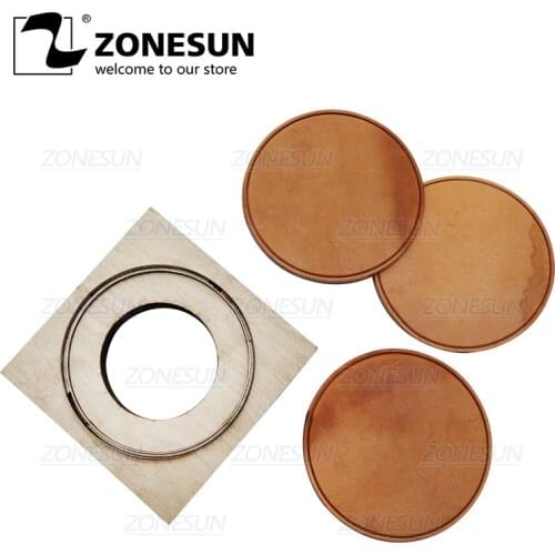 ZONESUN Leather Round Cup Mat Flower Customized Leather Cutting Die Handicraft Tool Punch Cutter Mold Diy Paper Laser Knife