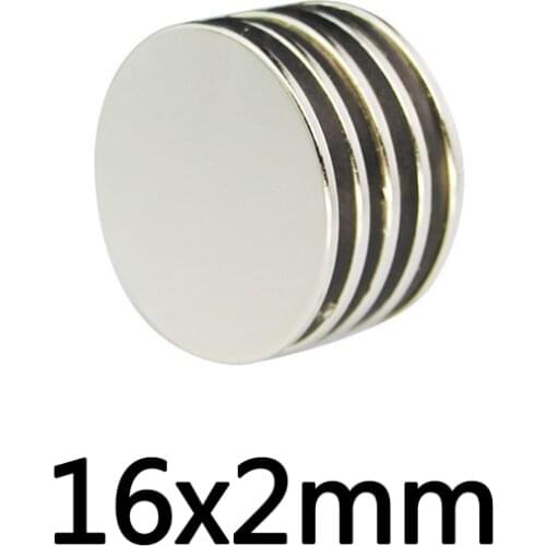 10/20/50pcs 16x2 mm Powerful Magnets 16mmx2mm Neodymium Magnet 16mmx2mm Fridge Permanent NdFeB Strong Magnetic 16*2 mm
