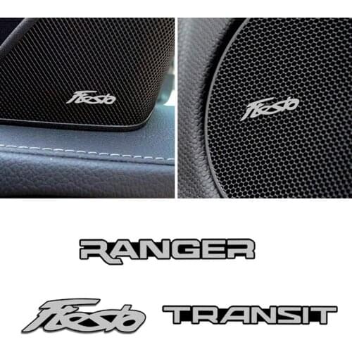 4Pcs Car Audio Speaker Badge Decorate Stickers For Ford Focus Mk2 Fiesta Mk7 Ranger Mondeo Mk4 Transit Ecosport F150 Explorer