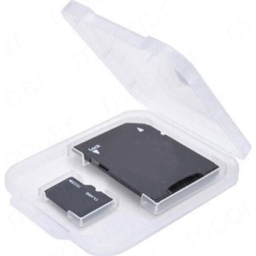 5 Pcs Clear Plastic Memory Card Case SD TF Card Storage Box Protection Holder