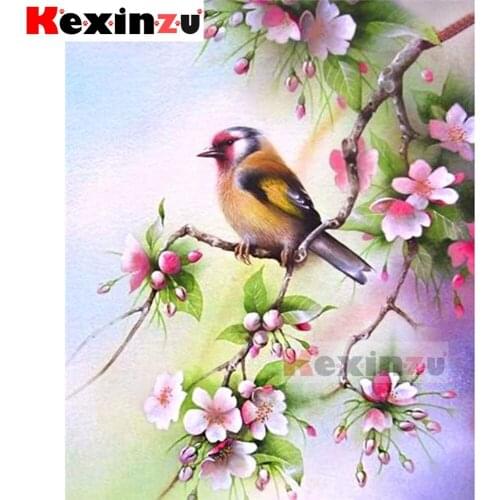 5d diamond painting full Square/Round diamond embroidery-Bird flower on tree-rhinestone DIY mosaic Cross Stitch 3D Home Decor Y