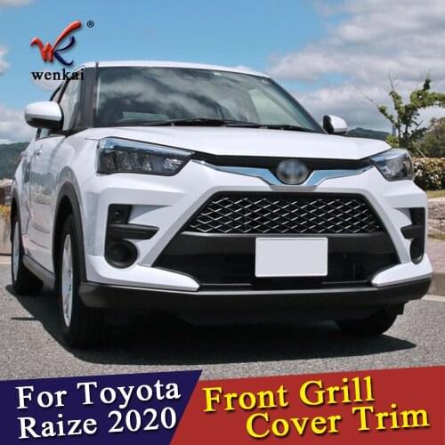 ABS Chrome Front Grill Decoration Cover Trim For Toyota Raize 2020 2021 Car Exterior Accessories