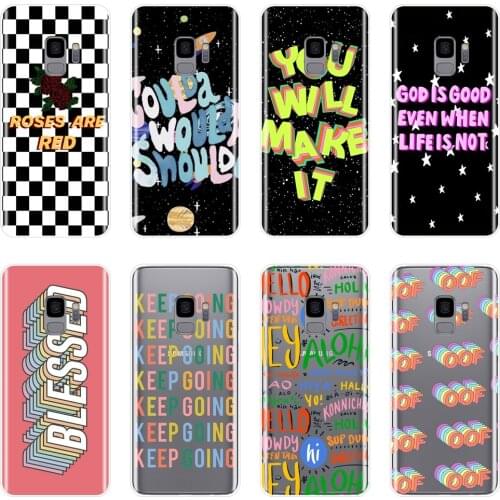 For Samsung Galaxy S8 S9 Plus S5 S6 S7 Edge Case Silicone Soft TPU Quotes Star Phone Case For Samsung Galaxy Note 9 8 5 4 Cover
