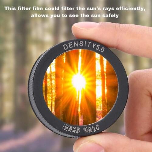 Filter lens 50mm Professional Astronomical Telescope Objective Lens Film Cap Solar Filter 5.0 camera len filter Telescope Cap