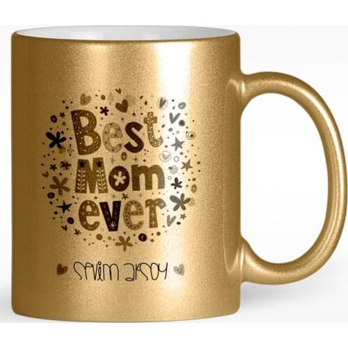 Personalized Best Mother Design Gold Gilded Mug Cup-7