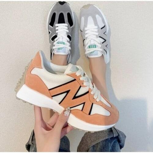 Spring Autumn Sneakers For Women Vulcanize Thick Sole Casual Breathable Mesh Walking Shoes Tenis Mujer Zapatos Size 35-40