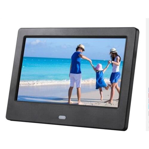 Buy 7 inch digital photo picture frame at low cost video player movie MP4 play function white or black in stock 2pcs
