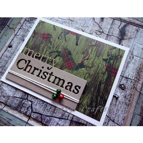 L-Sunday Crafts Die Cuts Merry Christmas Frame Letters Stencils Metal Cutting Dies Scrapbooking Embossing Card Making Crafts