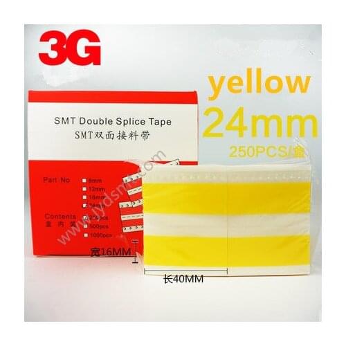 SMT Double splice Tape 24mm yellow 250pcs/box