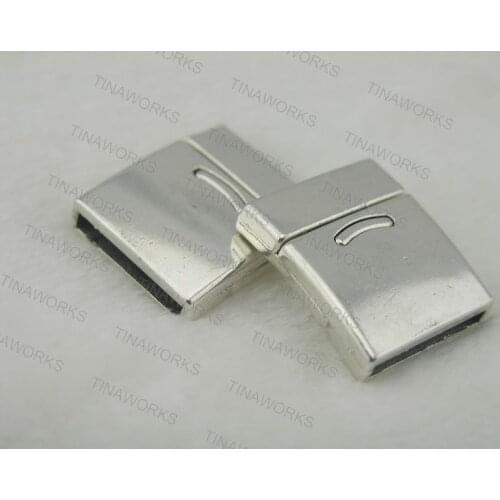 FREE SHIPPING 15 Sets 20.0x2.5mm Antique Silver Strong Magnetic Clasp for Flat Leather--CLP1129