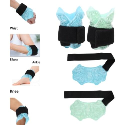 Reusable Ice Pack Gel Wrap Hot/Cold Compress Therapy for Sport Injury Pain Relief Ankle Knee Wrist Elbow Joint Sprain Swelling